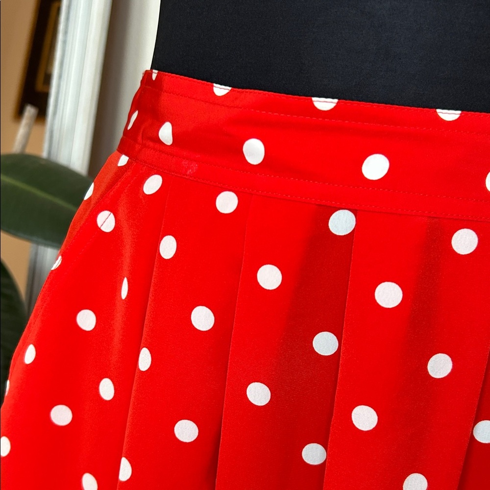Chaus Petite orange  Polka Dot vintage Skirt with pockets - Picture 2 of 9